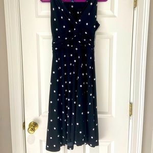 Large Black and white polka dot dress by Chaps. Worn one time.